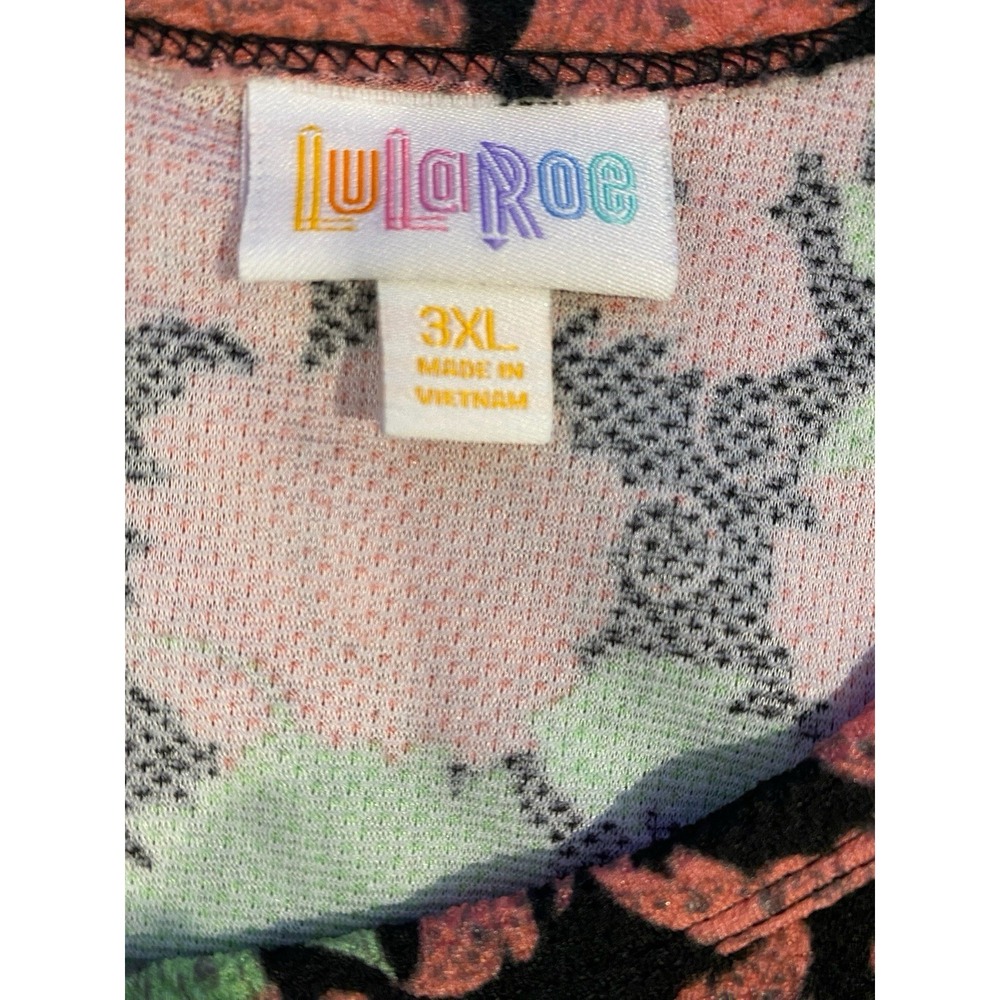 LuLaRoe Amelia Dress Floral Cottagecore 3XL Fit Flare Textured Romantic Feminine - Picture 5 of 6